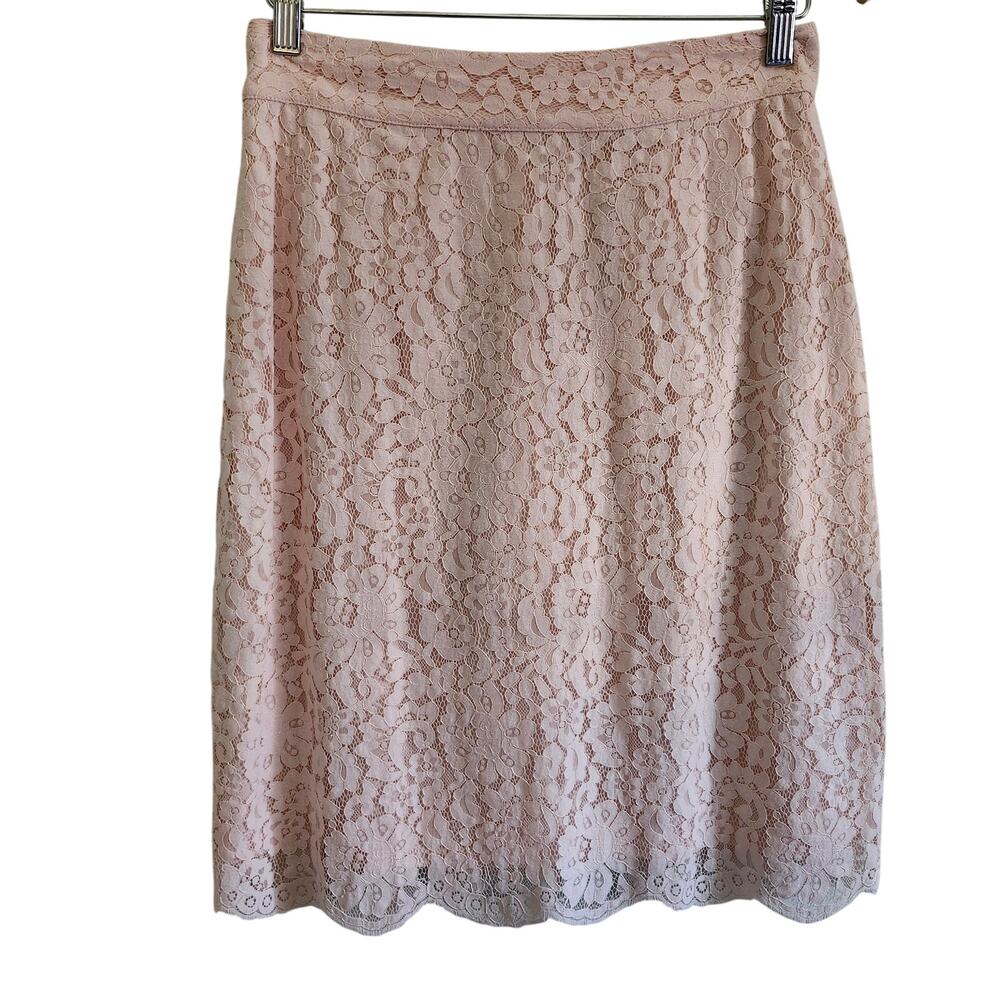 The Limited Light Pink Lace Knee Length Skirt Size 2